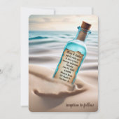 Meldung bei einer Flaschenhochzeit Einladung (Vorderseite)