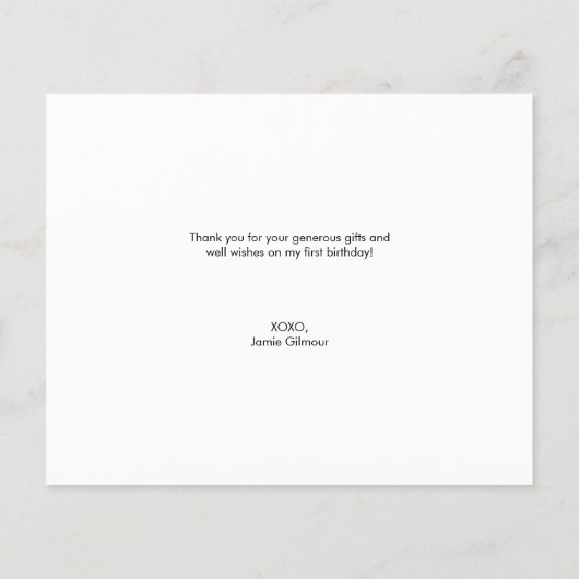 Meldung "Benutzerdefiniertes Foto zum ersten Gebur (Rückseite)