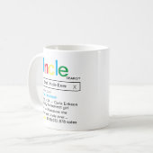 Meldung "Best Uncle Ever Search Motor Resultat" Kaffeetasse (Vorderseite Links)