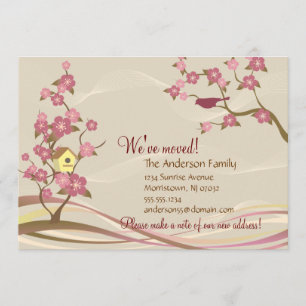 Meldung "Bird House Movement Flat Card Gray" Ankündigung