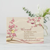 Meldung "Bird House Movement Flat Card Gray" Ankündigung (Stehend Vorderseite)