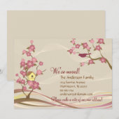 Meldung "Bird House Movement Flat Card Gray" Ankündigung (Vorne/Hinten)
