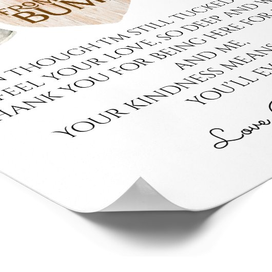 Meldung "Bump" der landesweit angebauten Baby-Dusc Poster (Ecke)