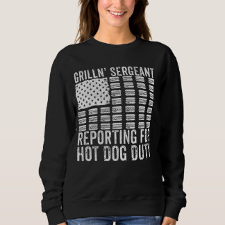 Meldung des Leiters des Grills an den Hundezettel Sweatshirt