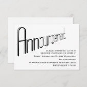 Meldung einer Hochzeit verschoben Save The Date (Vorne/Hinten)