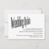 Meldung einer Hochzeit verschoben Save The Date (Vorderseite)