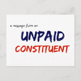 Meldung einer unbezahlten konstituierenden Postkar Postkarte