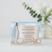 Meldung eines Flaschenstrandes Speichern der Datum Save The Date (Stehend Vorderseite)