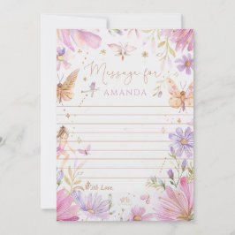 Meldung "Fairy First Birthday Time Capsule" Karte