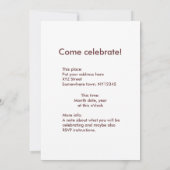 Meldung - Flasche auf See PERSONALISIERTE Einladun Einladung (Rückseite)