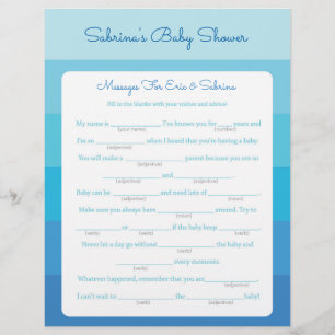 Meldung für Eltern, Blue Ombre Baby Shower zu sein Flyer