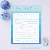Meldung für Eltern, Blue Ombre Baby Shower zu sein Flyer (Einzeln)