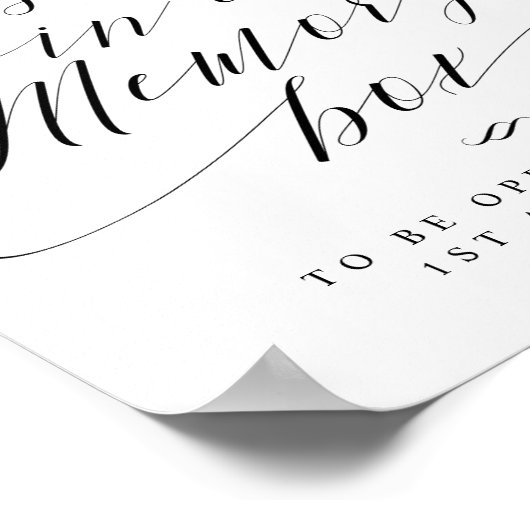 Meldung für unser Skriptzettel für die Hochzeit vo Poster (Ecke)