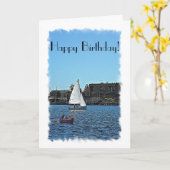 Meldung in Booten Geburtskarte Karte (Gelbe Blume)