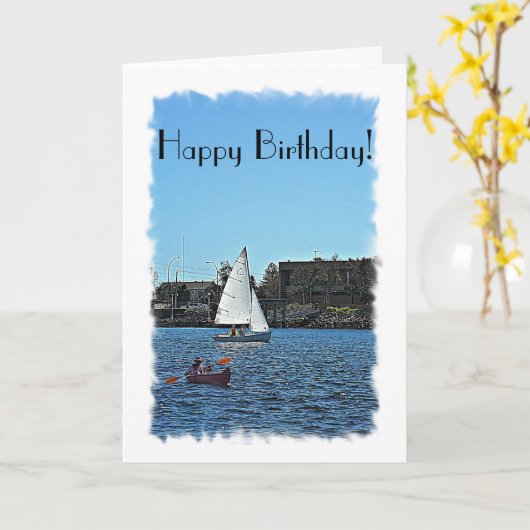 Meldung in Booten Geburtskarte Karte (Gelbe Blume)