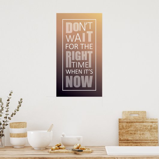 Meldung in der Meldung Motivierend Zitat-Design. Poster (Küche)