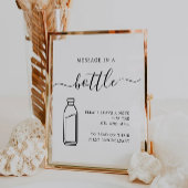 Meldung in einem Flaschenetikett | Gästebuch Sockelschild