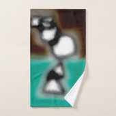 Meldung in einer Flasche: Abstrakt braun, Aquamari Badhandtuch Set (Handtuch)