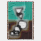 Meldung in einer Flasche: Abstrakt braun, Aquamari Decke (Vorderseite Vertikal)