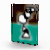 Meldung in einer Flasche: Abstrakt braun, Aquamari Fotoblock (Rechts)