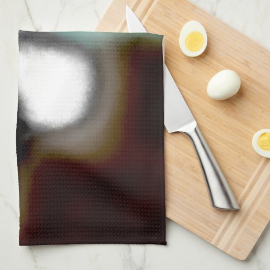 Meldung in einer Flasche: Abstrakt braun, Aquamari Geschirrtuch (Viertel Falte)