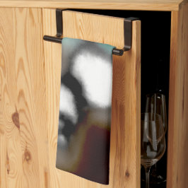 Meldung in einer Flasche: Abstrakt braun, Aquamari Geschirrtuch