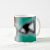 Meldung in einer Flasche: Abstrakt braun, Aquamari Kaffeetasse (VorderseiteRechts)