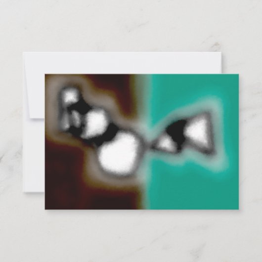 Meldung in einer Flasche: Abstrakt braun, Aquamari Karte (Vorderseite)