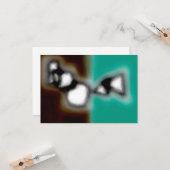 Meldung in einer Flasche: Abstrakt braun, Aquamari Karte (Vorderseite/Rückseite Beispiel)