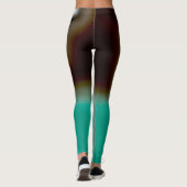 Meldung in einer Flasche: Abstrakt braun, Aquamari Leggings (Rückseite)