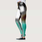 Meldung in einer Flasche: Abstrakt braun, Aquamari Leggings (Links)