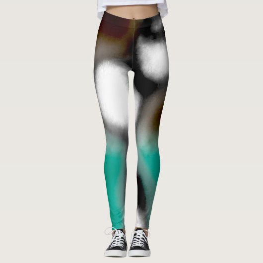 Meldung in einer Flasche: Abstrakt braun, Aquamari Leggings (Vorderseite)