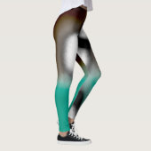 Meldung in einer Flasche: Abstrakt braun, Aquamari Leggings (Rechts)