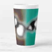 Meldung in einer Flasche: Abstrakt braun, Aquamari Milchtasse (Vorderseite)