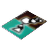 Meldung in einer Flasche: Abstrakt braun, Aquamari Notizblock (Linke Seite)