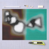 Meldung in einer Flasche: Abstrakt braun, Aquamari Seidenpapier (Handwerk)