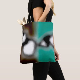 Meldung in einer Flasche: Abstrakt braun, Aquamari Tasche
