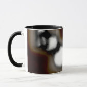 Meldung in einer Flasche: Abstrakt braun, Aquamari Tasse (Links)