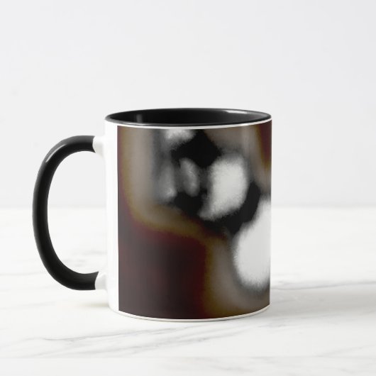 Meldung in einer Flasche: Abstrakt braun, Aquamari Tasse (Links)