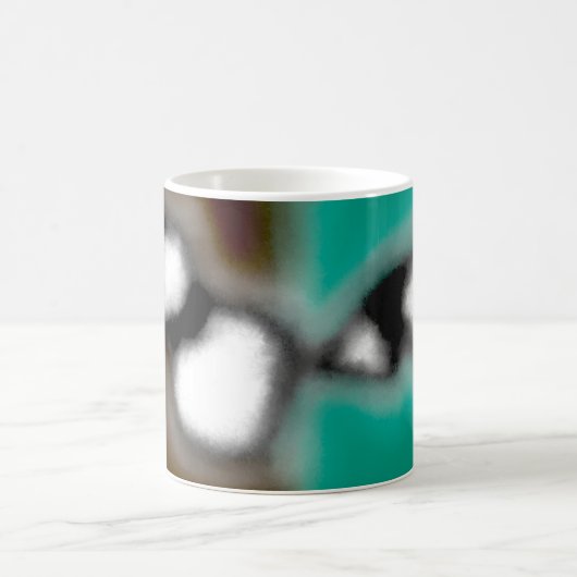 Meldung in einer Flasche: Abstrakt braun, Aquamari Verwandlungstasse (Mittel)