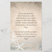 Meldung in einer Flasche Beach Scroll Einladung (Rückseite)