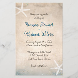 Meldung in einer Flasche Beach Scroll Einladung