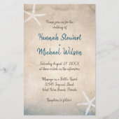 Meldung in einer Flasche Beach Scroll Einladung (Vorderseite)