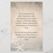 Meldung in einer Flasche Beach Scroll Einladung (Rückseite)