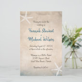 Meldung in einer Flasche Beach Scroll Einladung (Stehend Vorderseite)