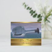 Meldung in einer Flasche, jede Einladung (Stehend Vorderseite)