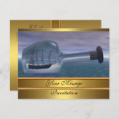 Meldung in einer Flasche, jede Einladung (Vorne/Hinten)