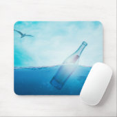 Meldung in einer Flasche Mousepad (Mit Mouse)
