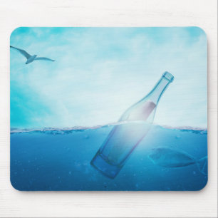 Meldung in einer Flasche Mousepad