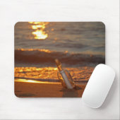 Meldung in einer Flasche Mousepad (Mit Mouse)